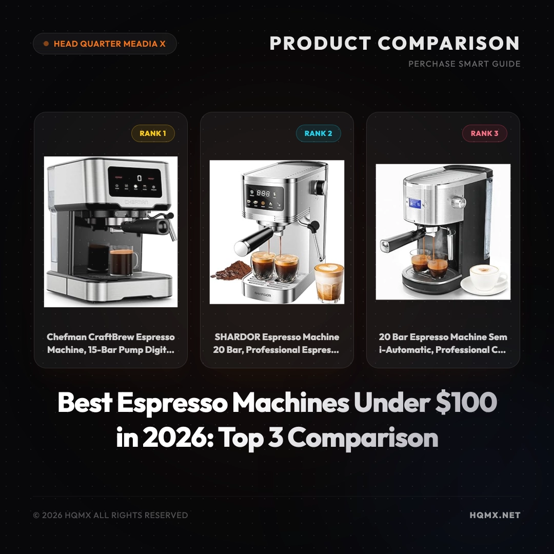 Best Espresso Machines Under $100 in 2026: Top 3 Comparison