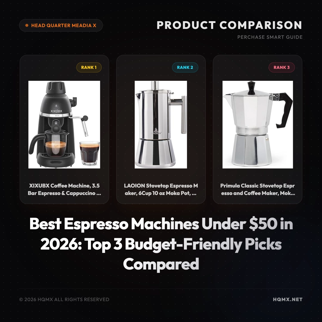 Best Espresso Machines Under $50 in 2026: Top 3 Budget-Friendly Picks Compared