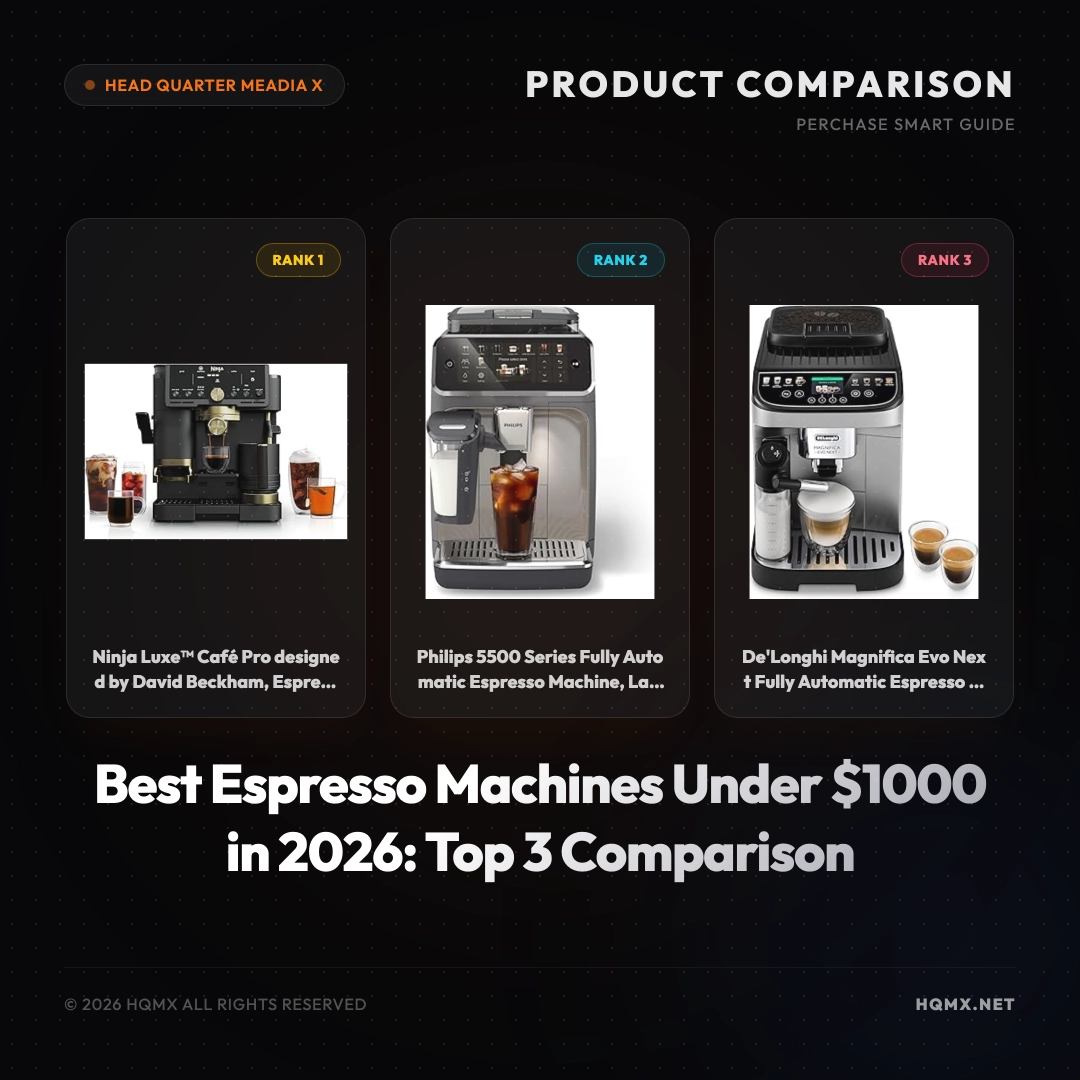 Best Espresso Machines Under $1000 in 2026: Top 3 Comparison
