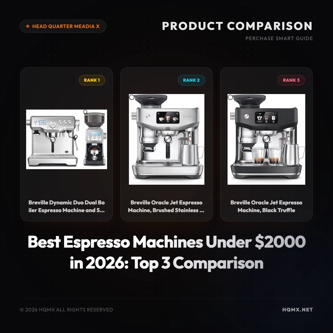 Best Espresso Machines Under $2000 in 2026: Top 3 Comparison