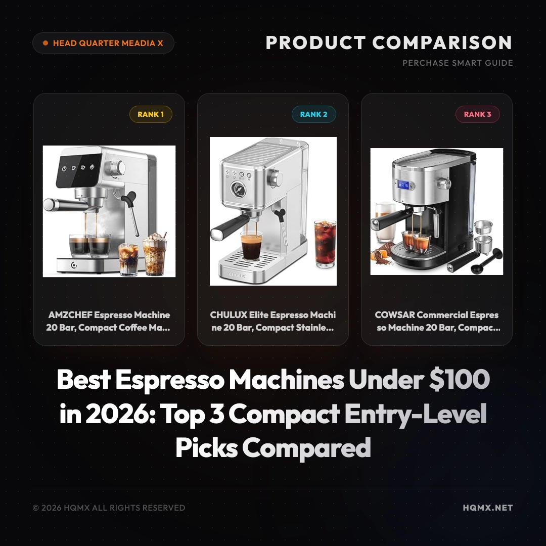 Best Espresso Machines Under $100 in 2026: Top 3 Compact Entry-Level Picks Compared