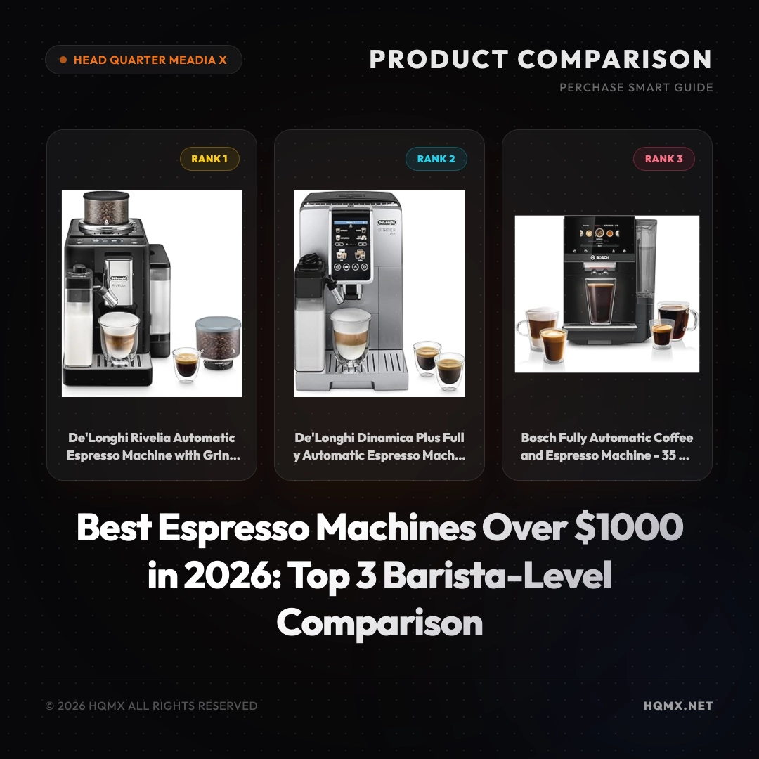 Best Espresso Machines Over $1000 in 2026: Top 3 Barista-Level Comparison