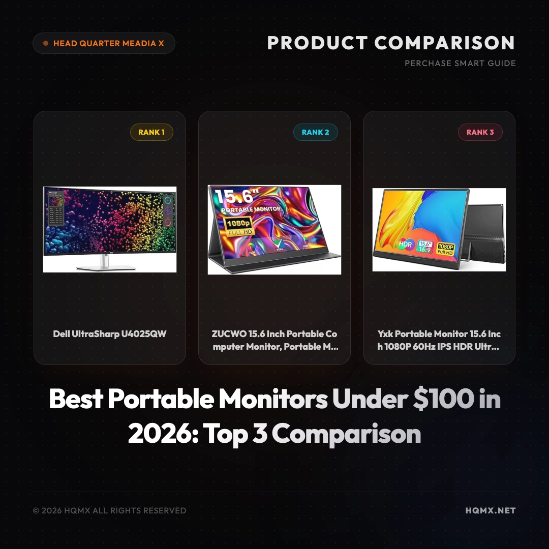 Best Portable Monitors Under $100 in 2026: Top 3 Comparison