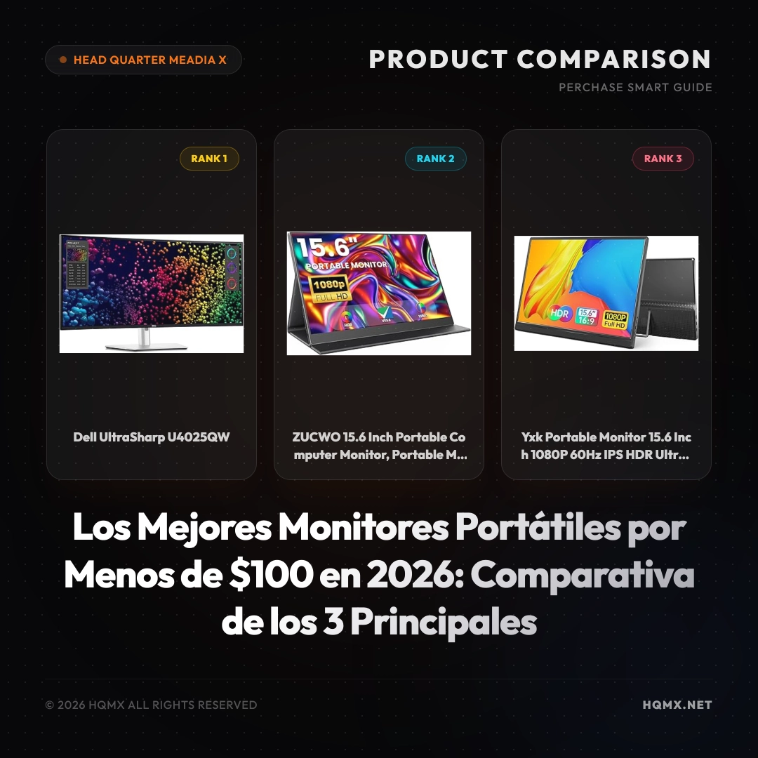 Los Mejores Monitores Portátiles por Menos de $100 en 2026: Comparativa de los 3 Principales