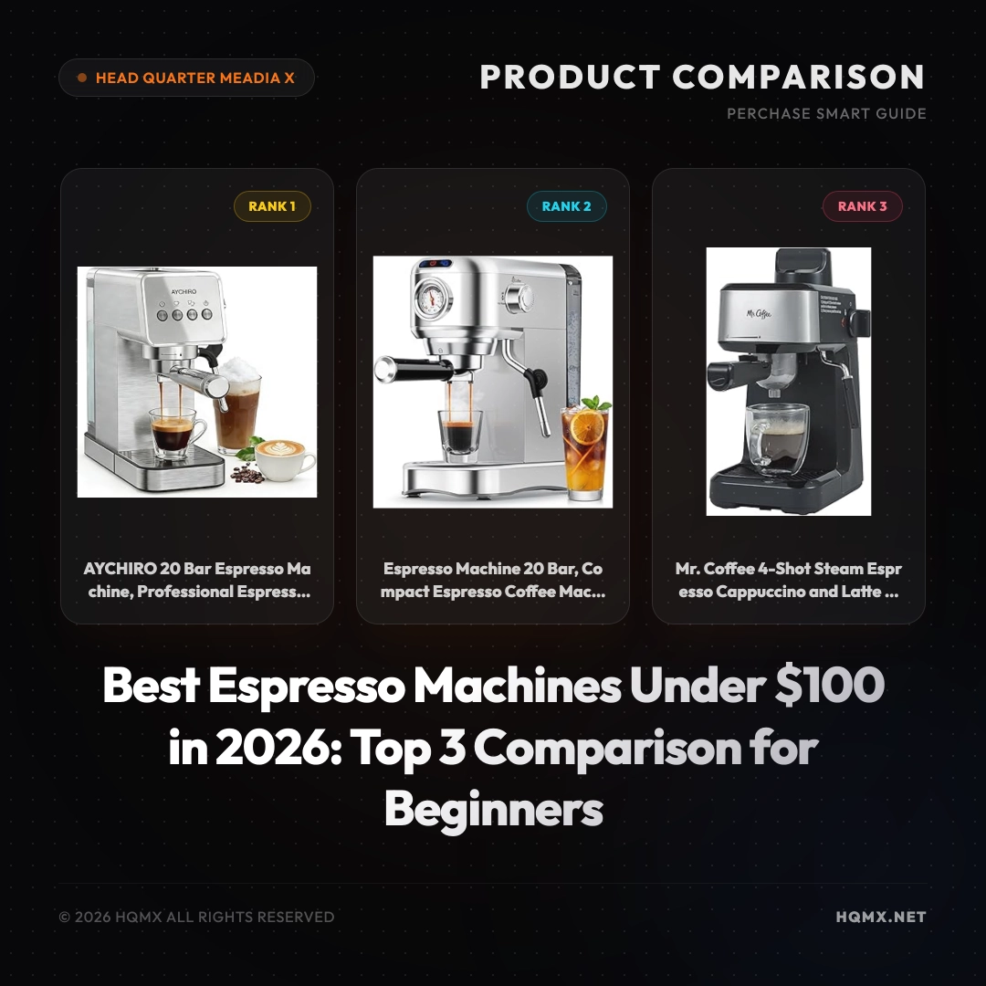 Best Espresso Machines Under $100 in 2026: Top 3 Comparison for Beginners