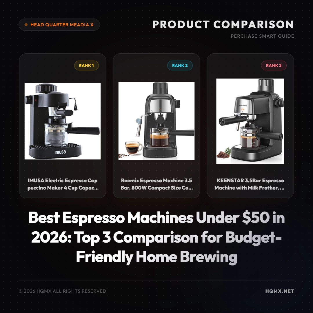 Best Espresso Machines Under $50 in 2026: Top 3 Comparison for Budget-Friendly Home Brewing