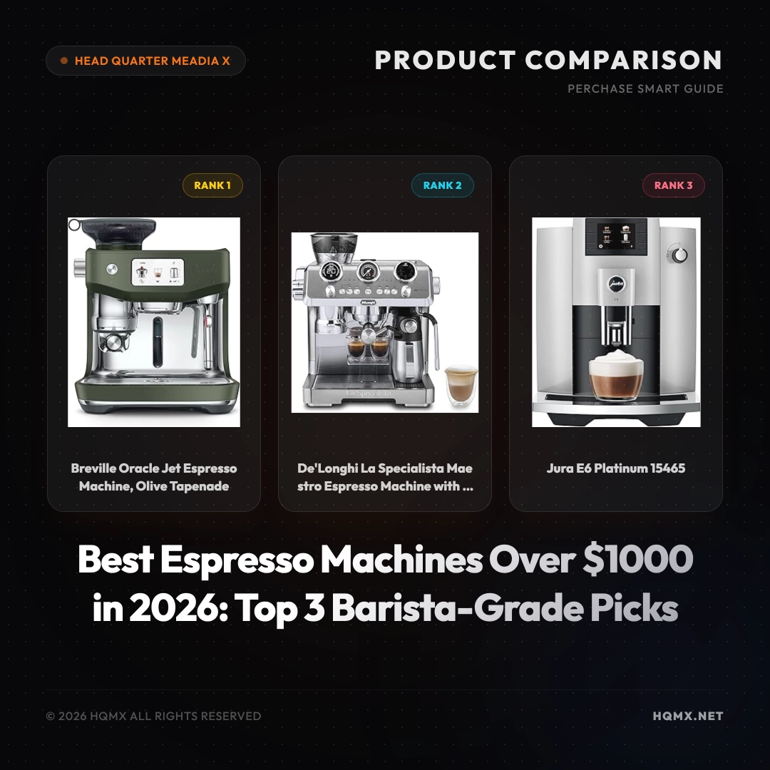 Best Espresso Machines Over $1000 in 2026: Top 3 Barista-Grade Picks