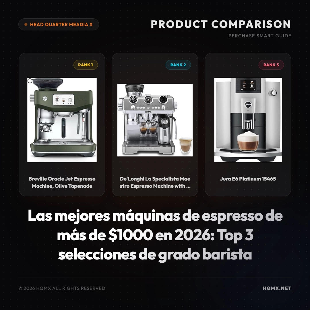 Las mejores máquinas de espresso de más de $1000 en 2026: Top 3 selecciones de grado barista