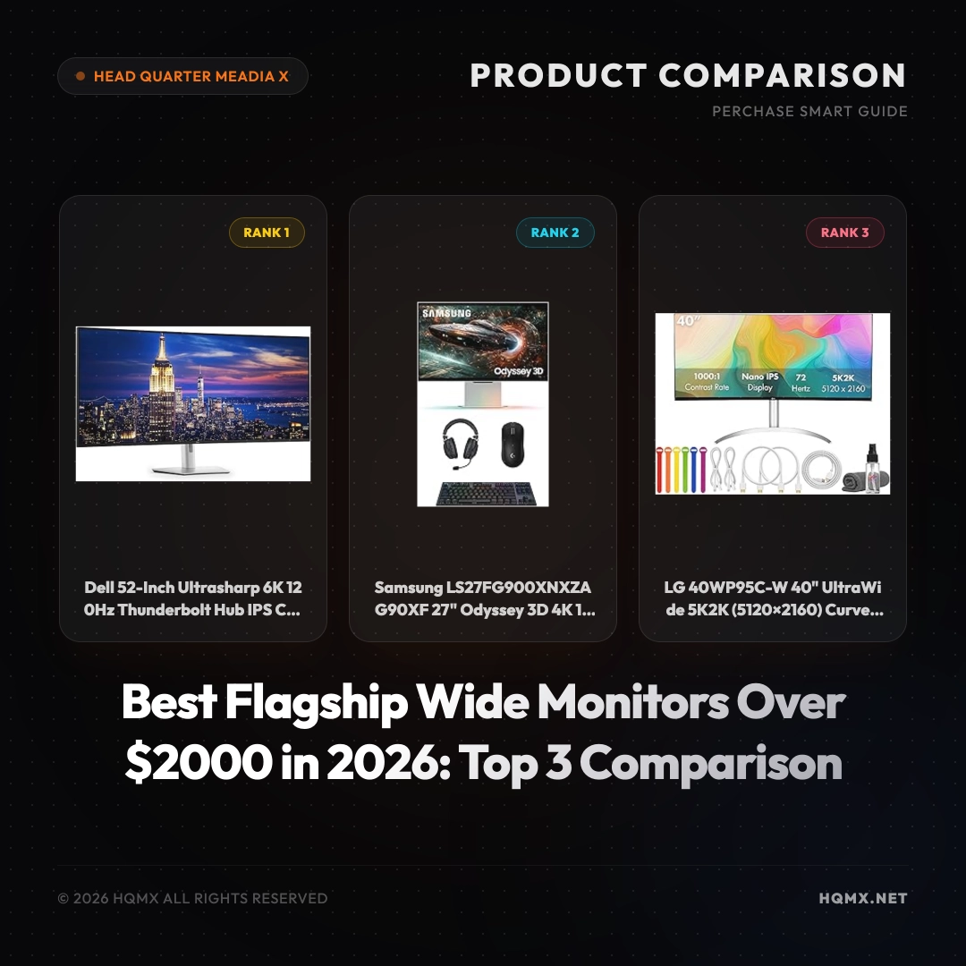 Best Flagship Wide Monitors Over $2000 in 2026: Top 3 Comparison