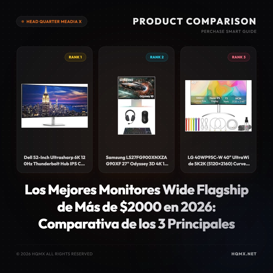 Los Mejores Monitores Wide Flagship de Más de $2000 en 2026: Comparativa de los 3 Principales