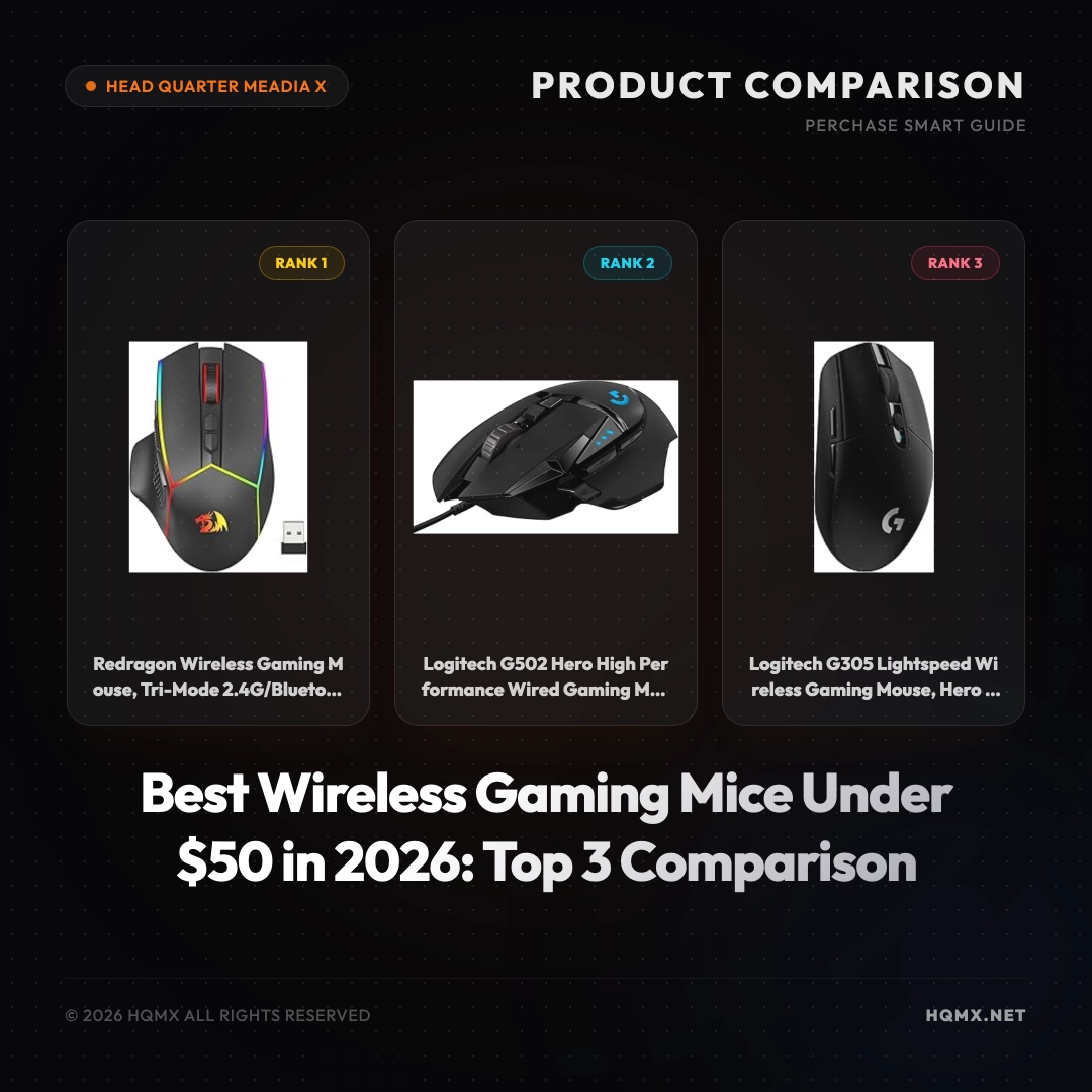Best Wireless Gaming Mice Under $50 in 2026: Top 3 Comparison