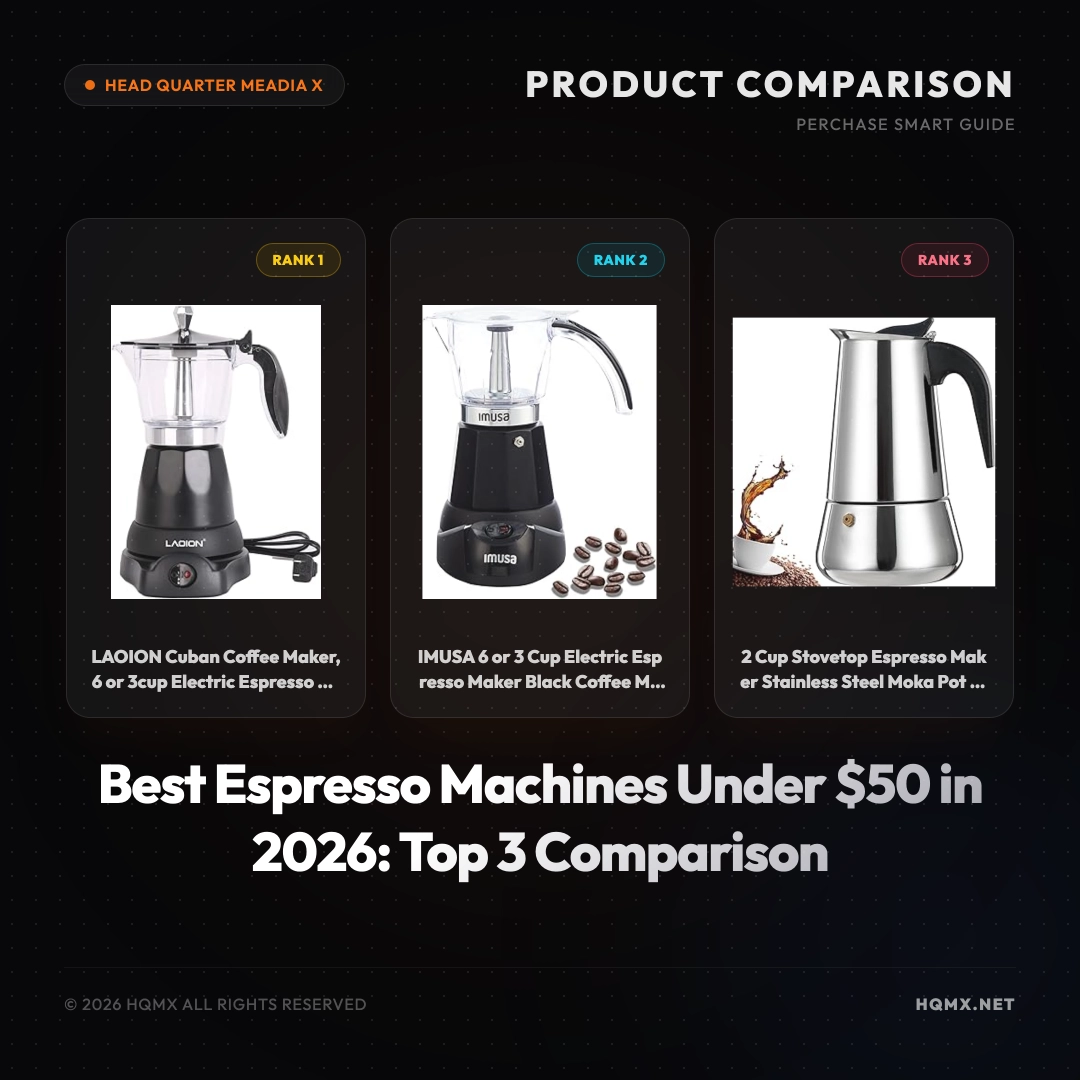 Best Espresso Machines Under $50 in 2026: Top 3 Comparison