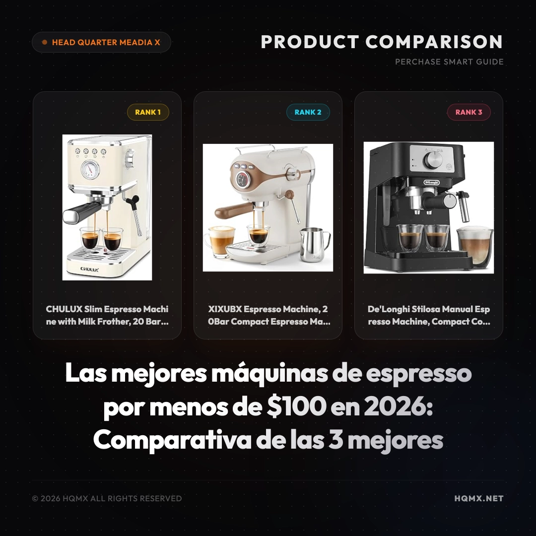 Las mejores máquinas de espresso por menos de $100 en 2026: Comparativa de las 3 mejores