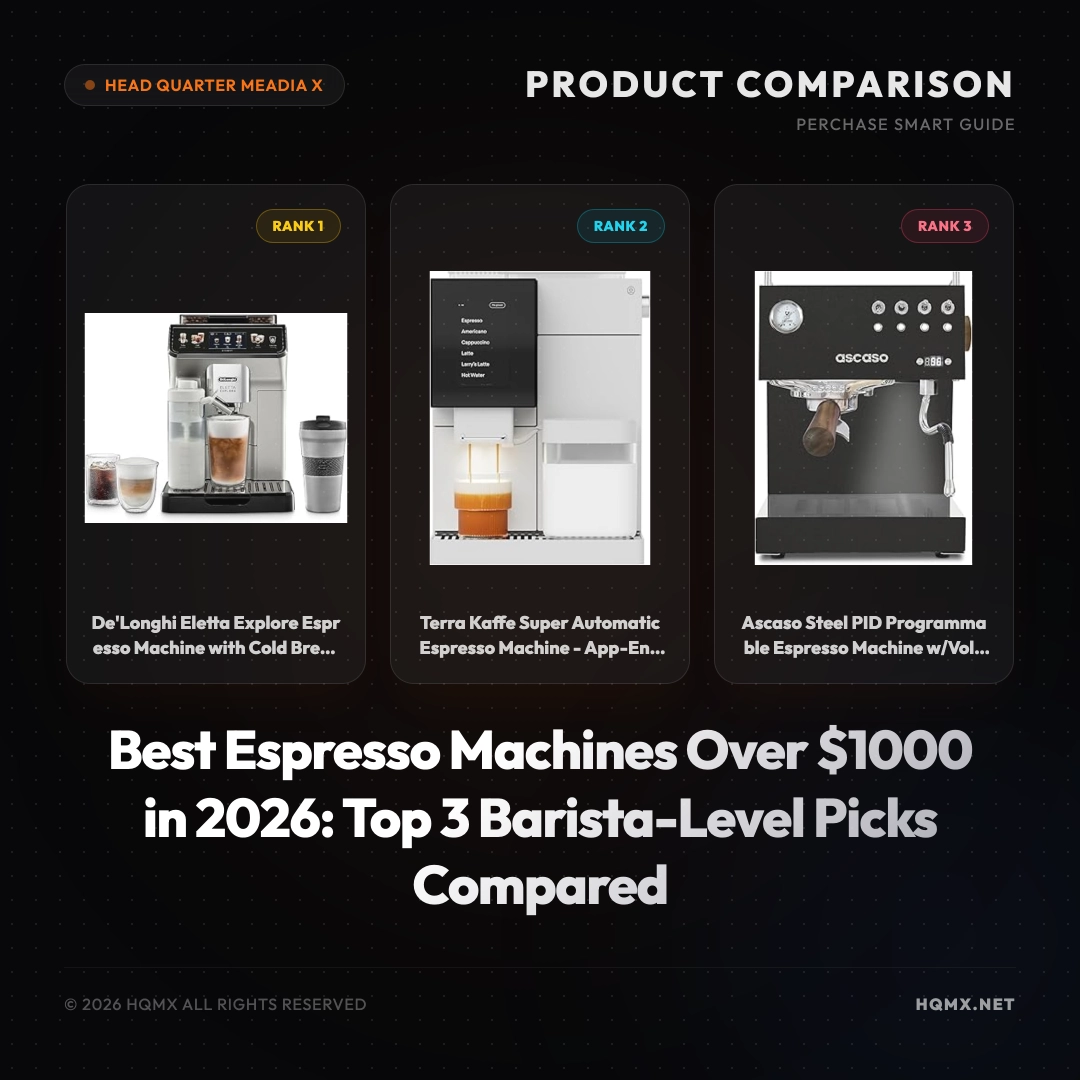 Best Espresso Machines Over $1000 in 2026: Top 3 Barista-Level Picks Compared