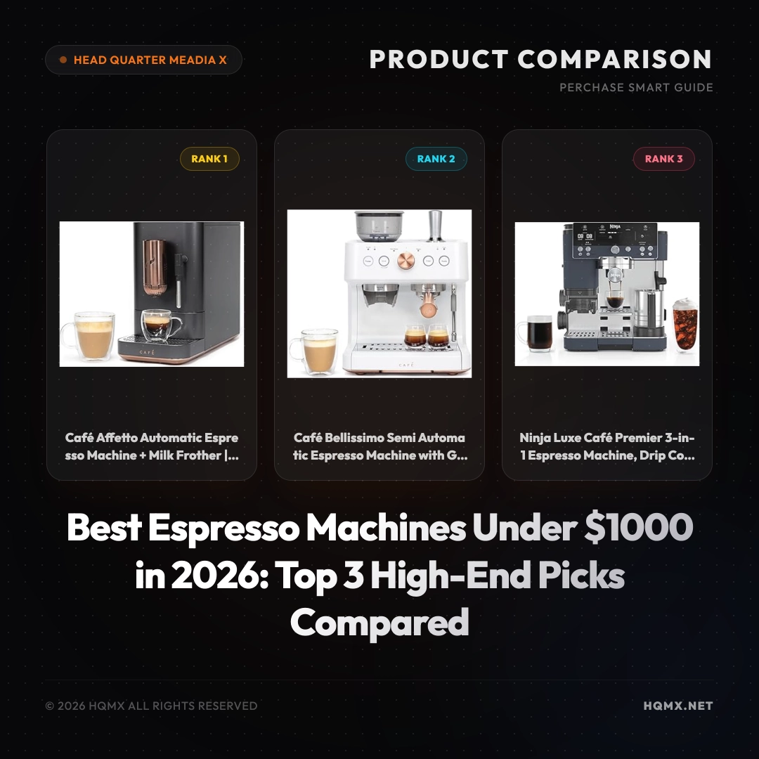 Best Espresso Machines Under $1000 in 2026: Top 3 High-End Picks Compared