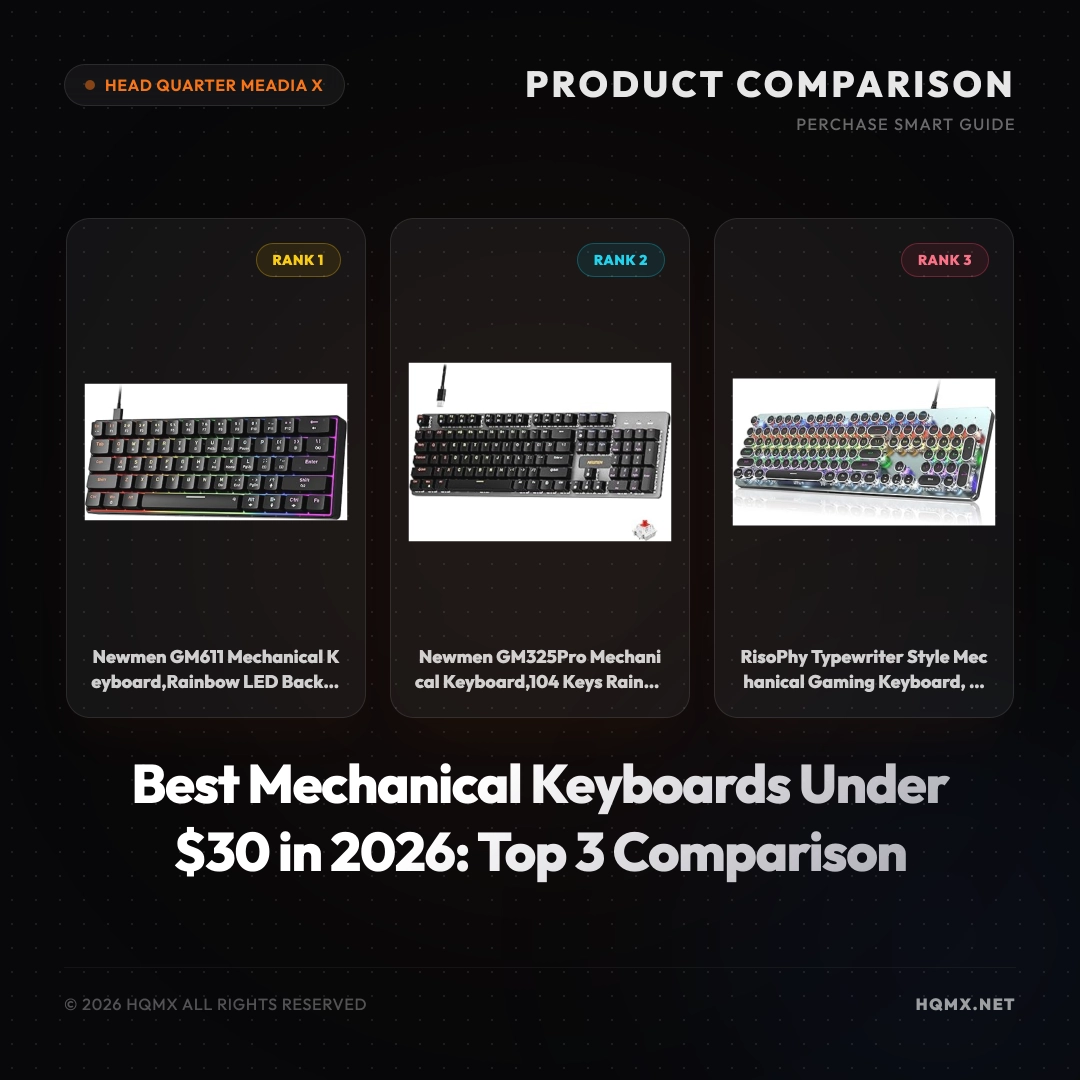 Best Mechanical Keyboards Under $30 in 2026: Top 3 Comparison