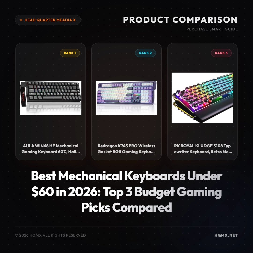 Best Mechanical Keyboards Under $60 in 2026: Top 3 Budget Gaming Picks Compared