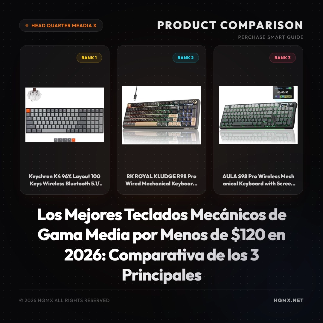 Los Mejores Teclados Mecánicos de Gama Media por Menos de $120 en 2026: Comparativa de los 3 Principales