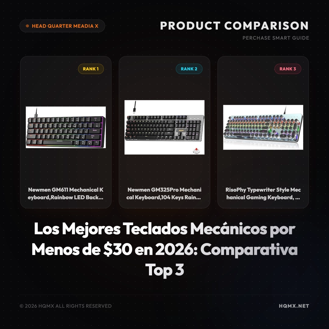 Los Mejores Teclados Mecánicos por Menos de $30 en 2026: Comparativa Top 3