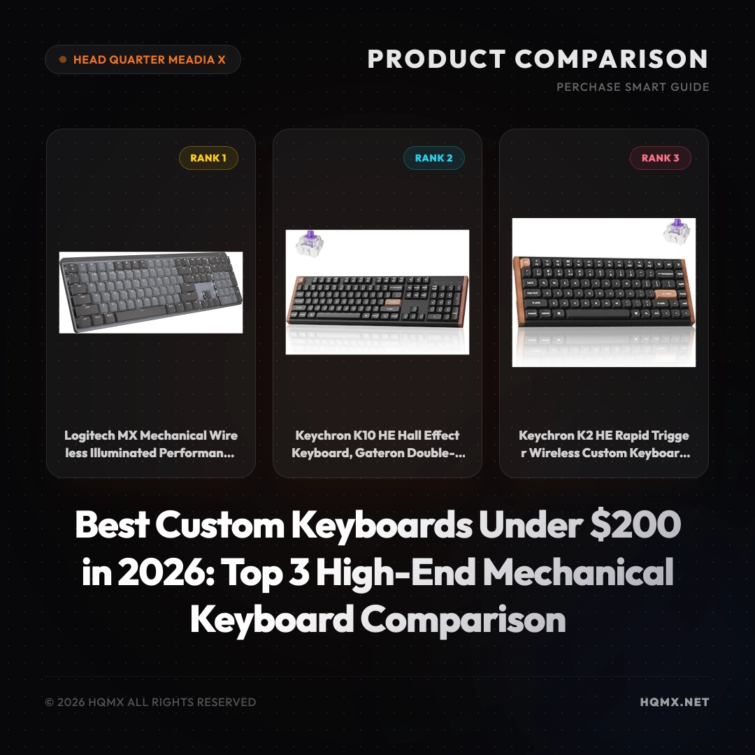 Best Custom Keyboards Under $200 in 2026: Top 3 High-End Mechanical Keyboard Comparison