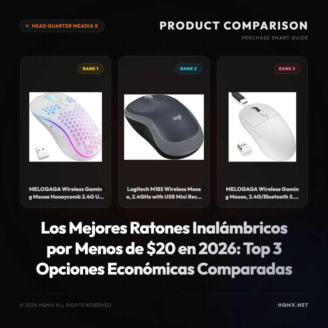 Los Mejores Ratones Inalámbricos por Menos de $20 en 2026: Top 3 Opciones Económicas Comparadas
