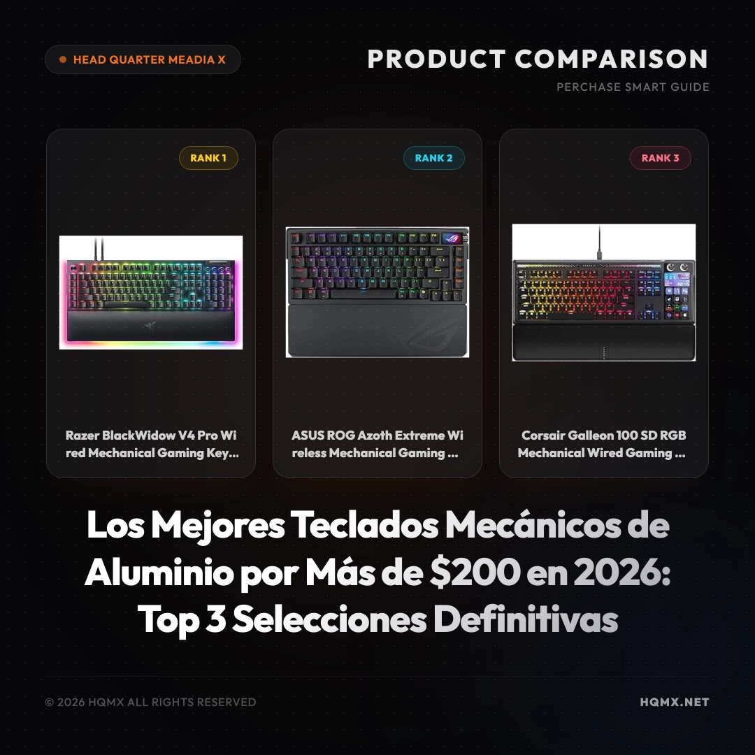 Los Mejores Teclados Mecánicos de Aluminio por Más de $200 en 2026: Top 3 Selecciones Definitivas