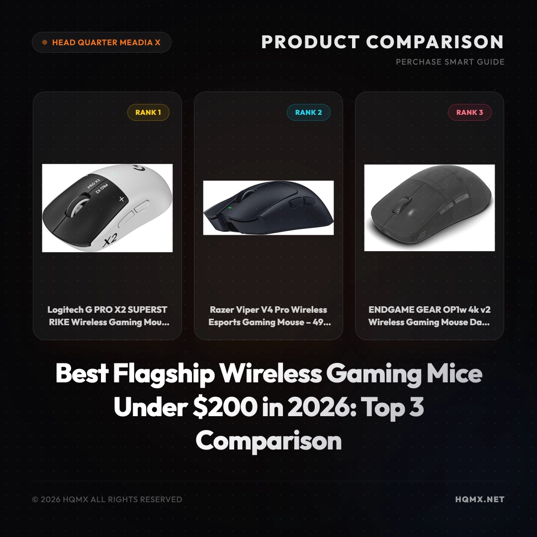 Best Flagship Wireless Gaming Mice Under $200 in 2026: Top 3 Comparison