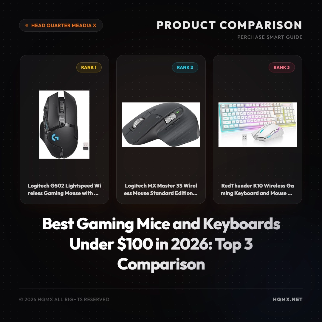 Best Gaming Mice and Keyboards Under $100 in 2026: Top 3 Comparison