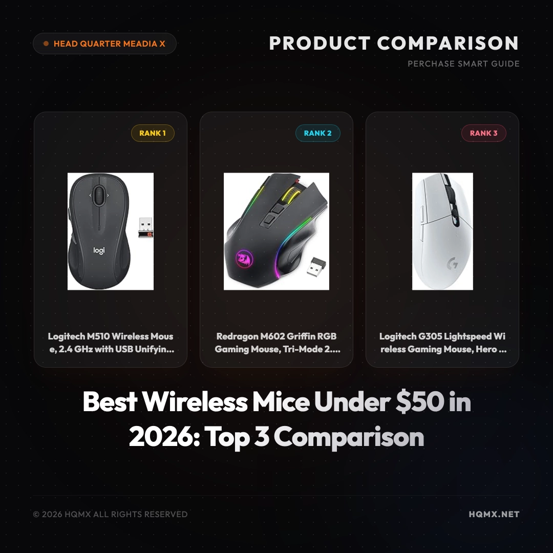Best Wireless Mice Under $50 in 2026: Top 3 Comparison