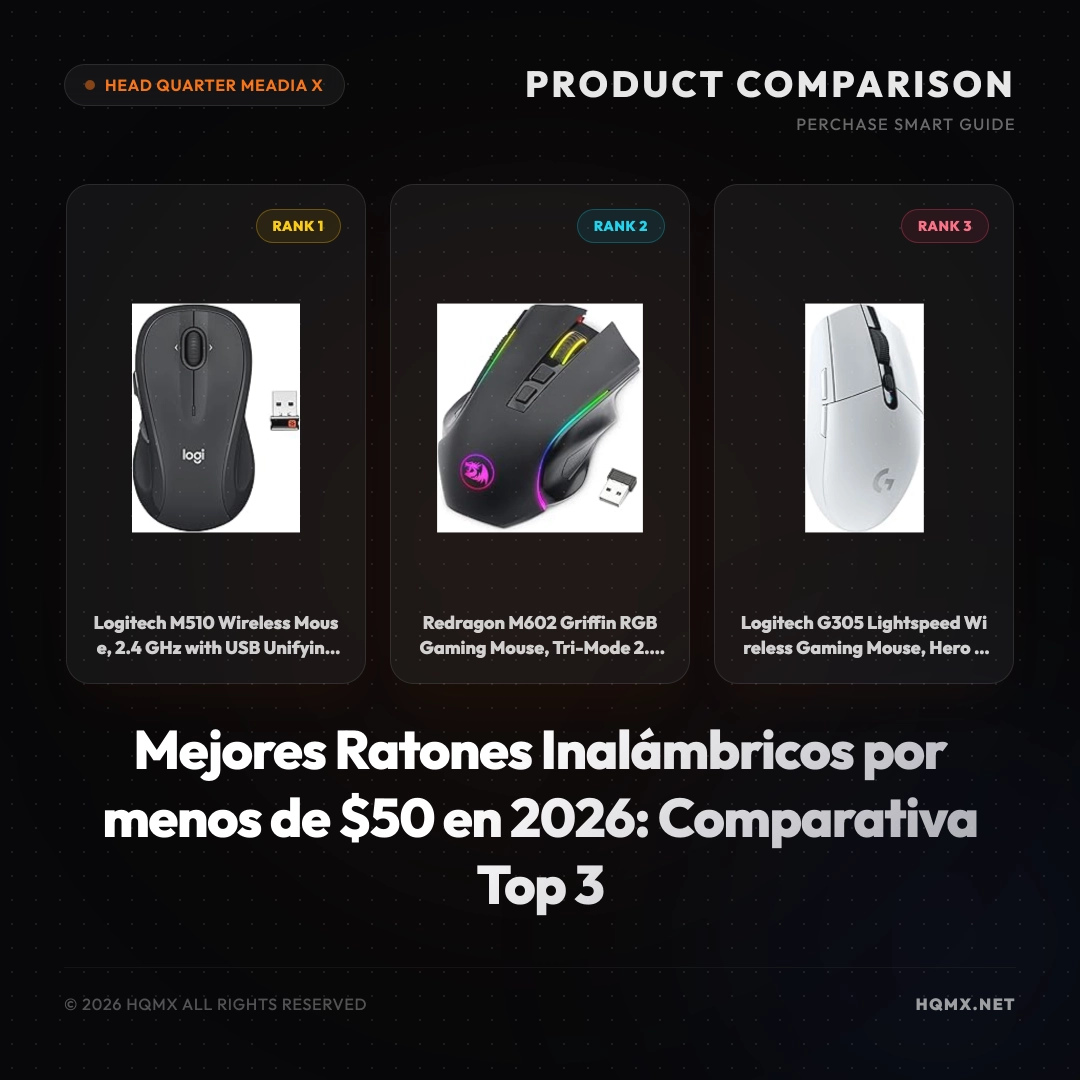 Mejores Ratones Inalámbricos por menos de $50 en 2026: Comparativa Top 3