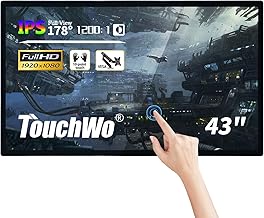 43인치 인터랙티브 터치스크린 모니터, 16:9 디스플레이 1080P, Android 11 터치스크린 전자 칠판, 사무실 및 교실용, RAM 4G & ROM 32G