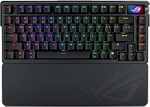 ASUS ROG Azoth Extreme Wireless Mechanical Gaming Keyboard – 75% TKL, ROG NX Snow Linear Switches, PBT Keycaps, Aluminum Chassis, Carbon Fiber, Gasket Mount, Color OLED Screen, PC/Mac Support - Black