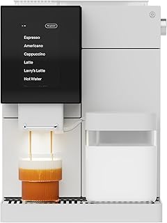 Terra Kaffe Super Automatic Espresso Machine - App-Enabled Coffee Machine - Auto Wake & Sleep - All Milk Types - Roaster-Approved Espresso Settings - Cappuccino Machines for Home - White TK-02