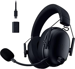 Razer BlackShark V3 Wireless Gaming Headset for PC: 50mm Drivers - Super Wideband Mic - 2.4 GHz, Bluetooth, USB - Works with Mac, PS5, Nintendo Switch, Smartphone - 70 Hr Battery - Black