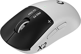 Logitech G PRO X2 SUPERSTRIKE Ratón Inalámbrico Gaming: Interruptores Analógicos Magnéticos Rapid Trigger Personalizables, Háptica de Clic Ajustable, 61g Ultraligero, USB-C, 8K Polling, para PC/Mac - Negro/Blanco