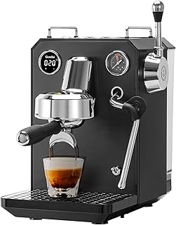 Gemilai Owl G3006 Home Espresso Machine, 58mm Commercial Group Head & PID Temp Control, Stainless Steel Coffee Maker for Barista-Quality Latte Art, Cappuccino Dual Data Display Black
